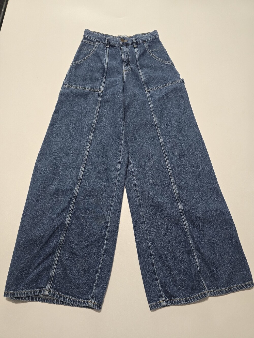 LEE High Rise Cargo Slouch Jeans Denim Size 28 - Picture 2 of 16